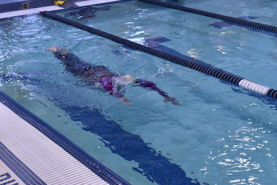 Holly swimming for the cure!