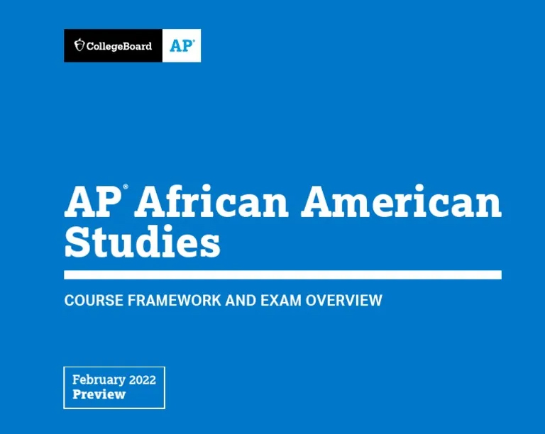 AP College Boards African American Studies Course Overview